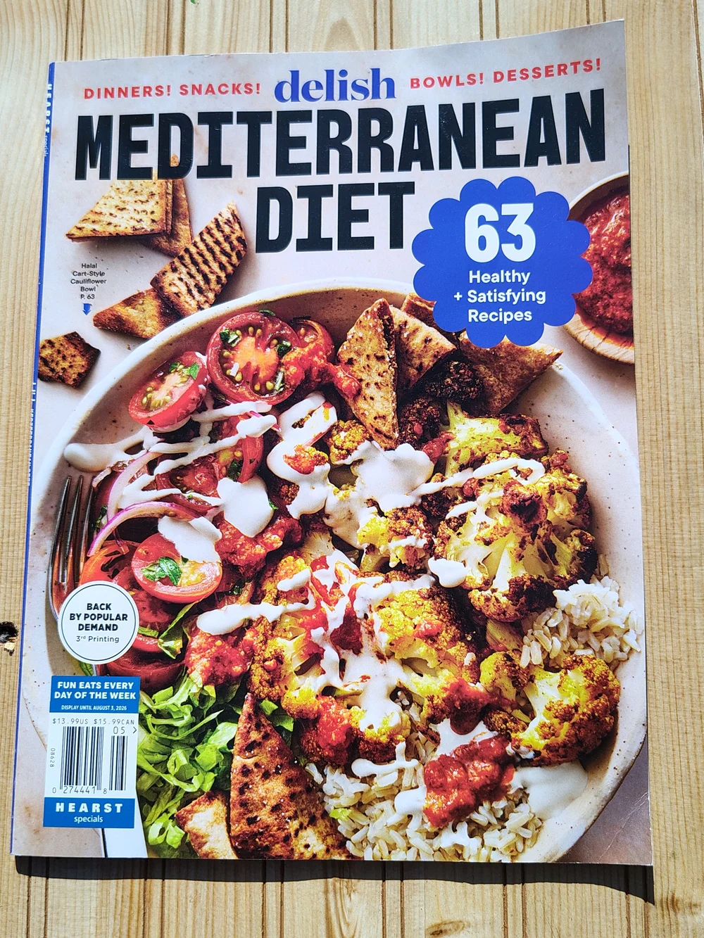 Mediterranean Diet Cookbook — White & Blue Cover, 63 Healthy Recipes